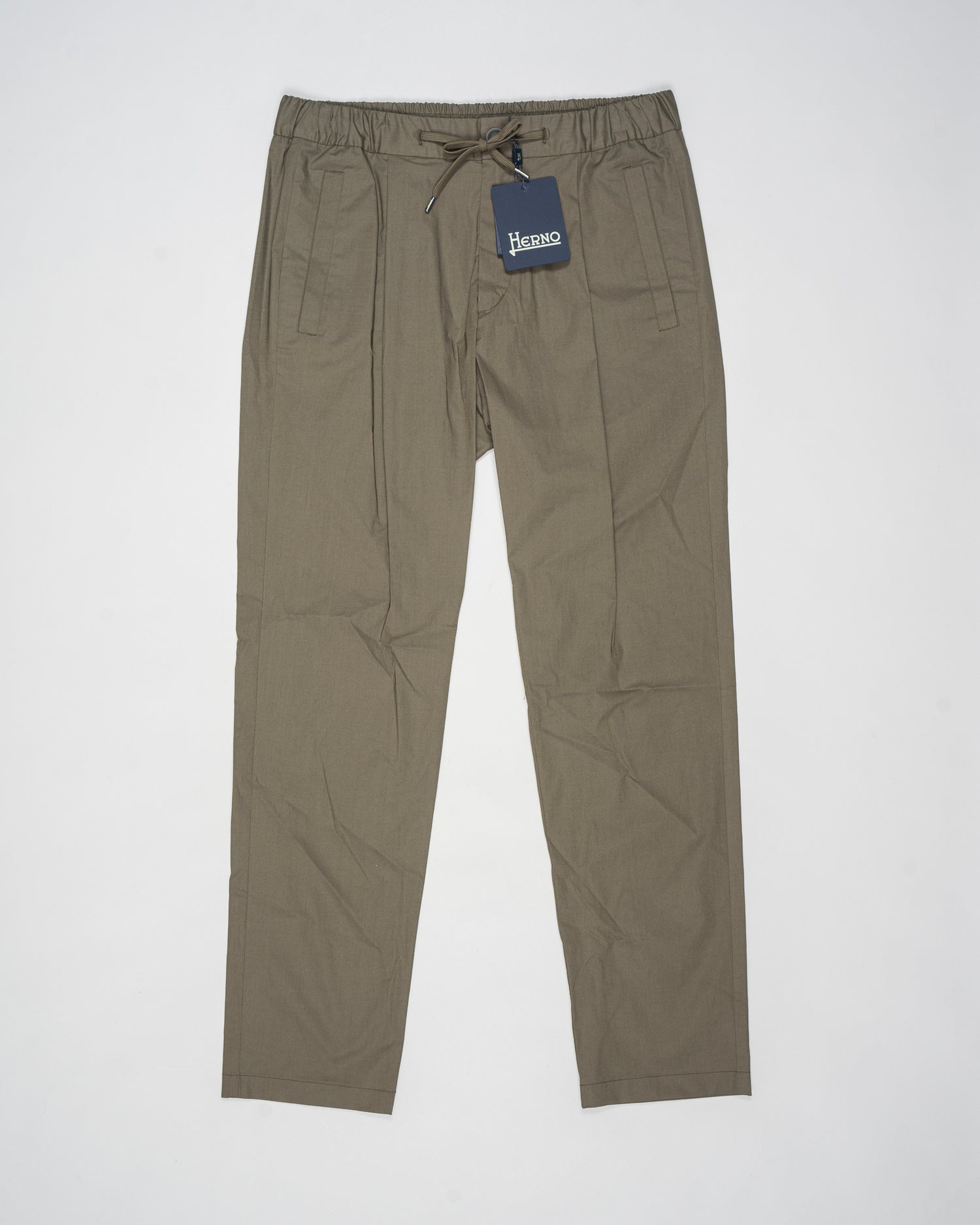 Herno Light Cotton Stretch Trousers / Military Green