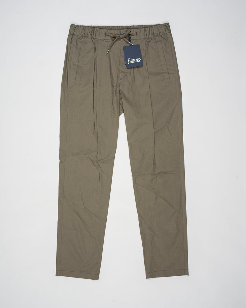 Herno Light Cotton Stretch Trousers / Military Green