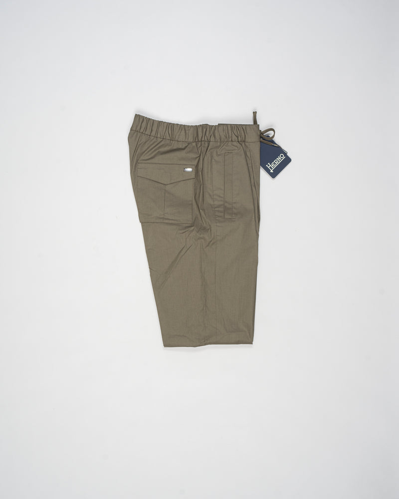 Herno Light Cotton Stretch Trousers / Military Green