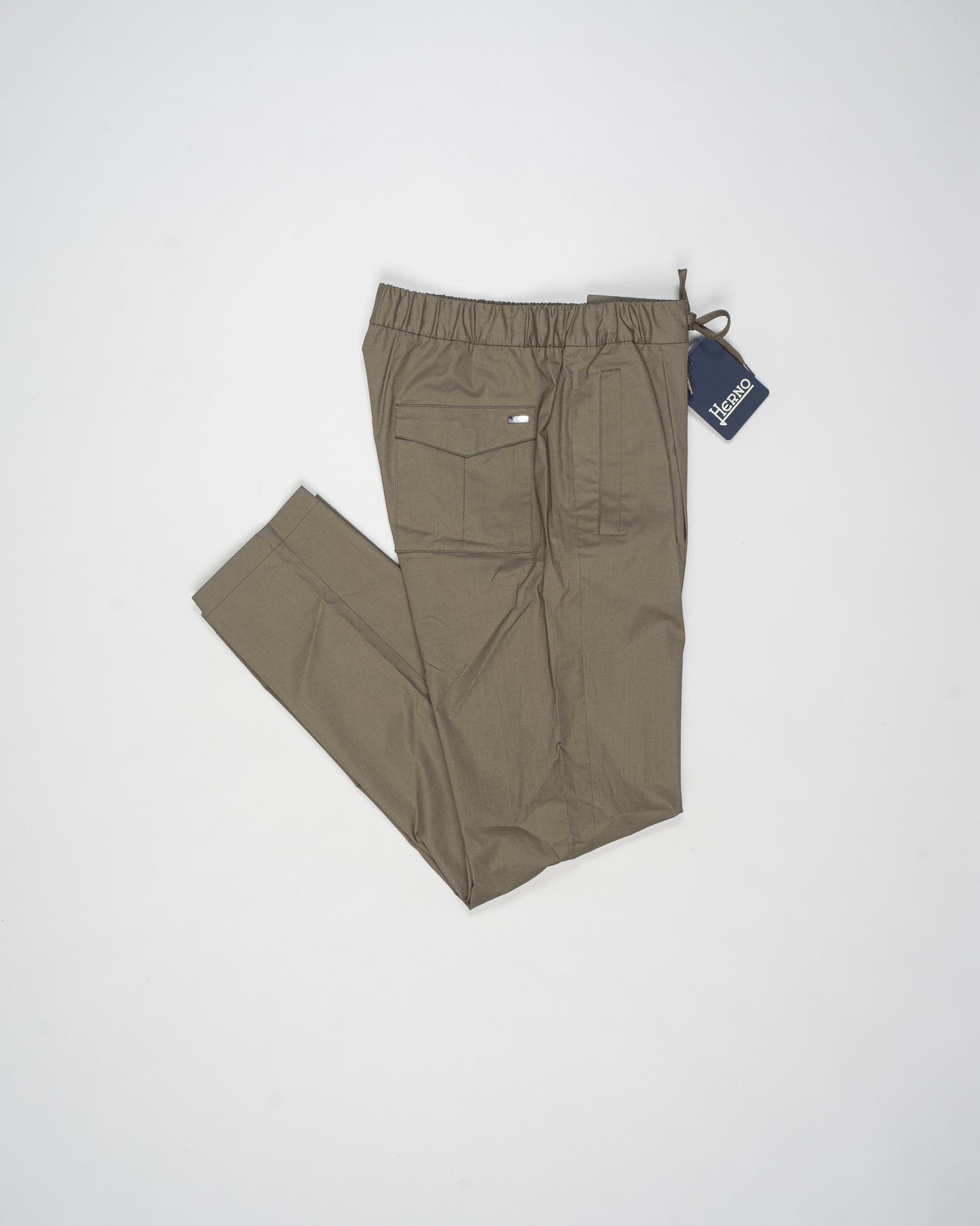 Herno Light Cotton Stretch Trousers / Military Green