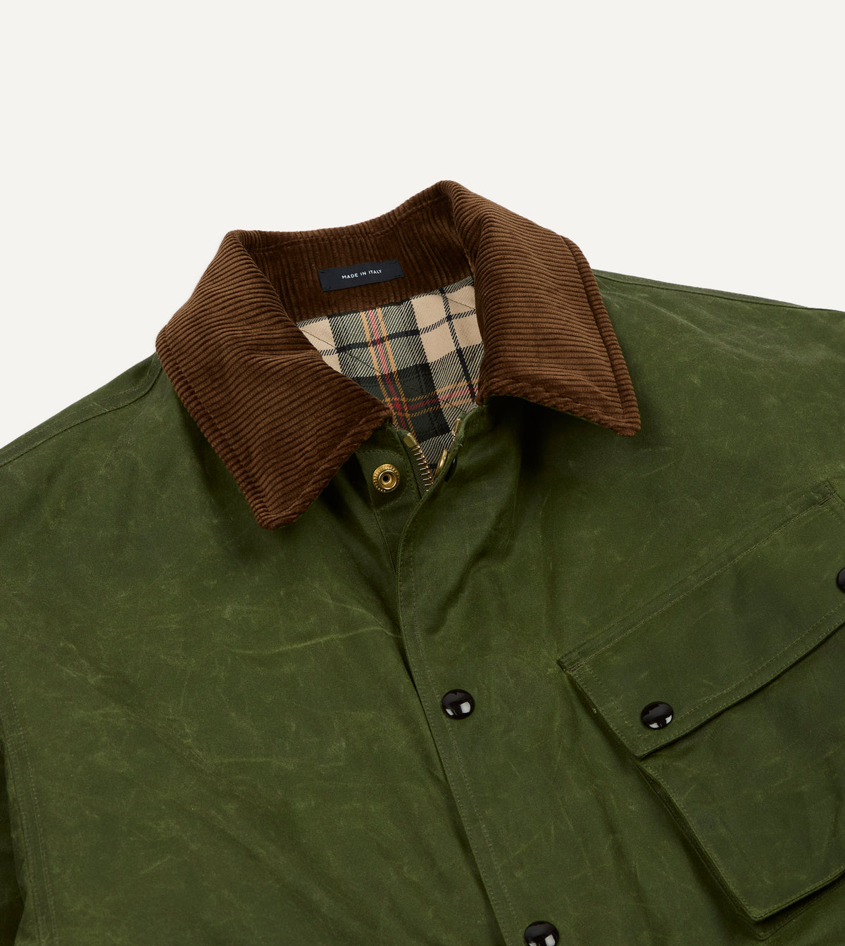 Drake's Waxed Cotton Wader Jacket / Lemongrass