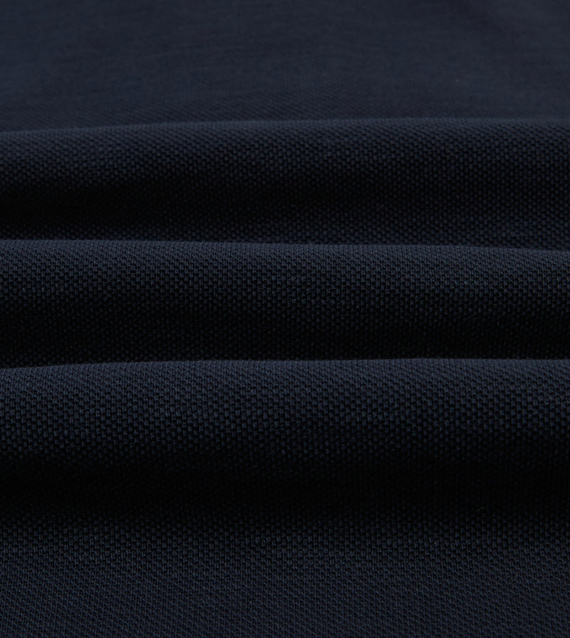 Drake's Pique Cotton Polo Shirt / Navy