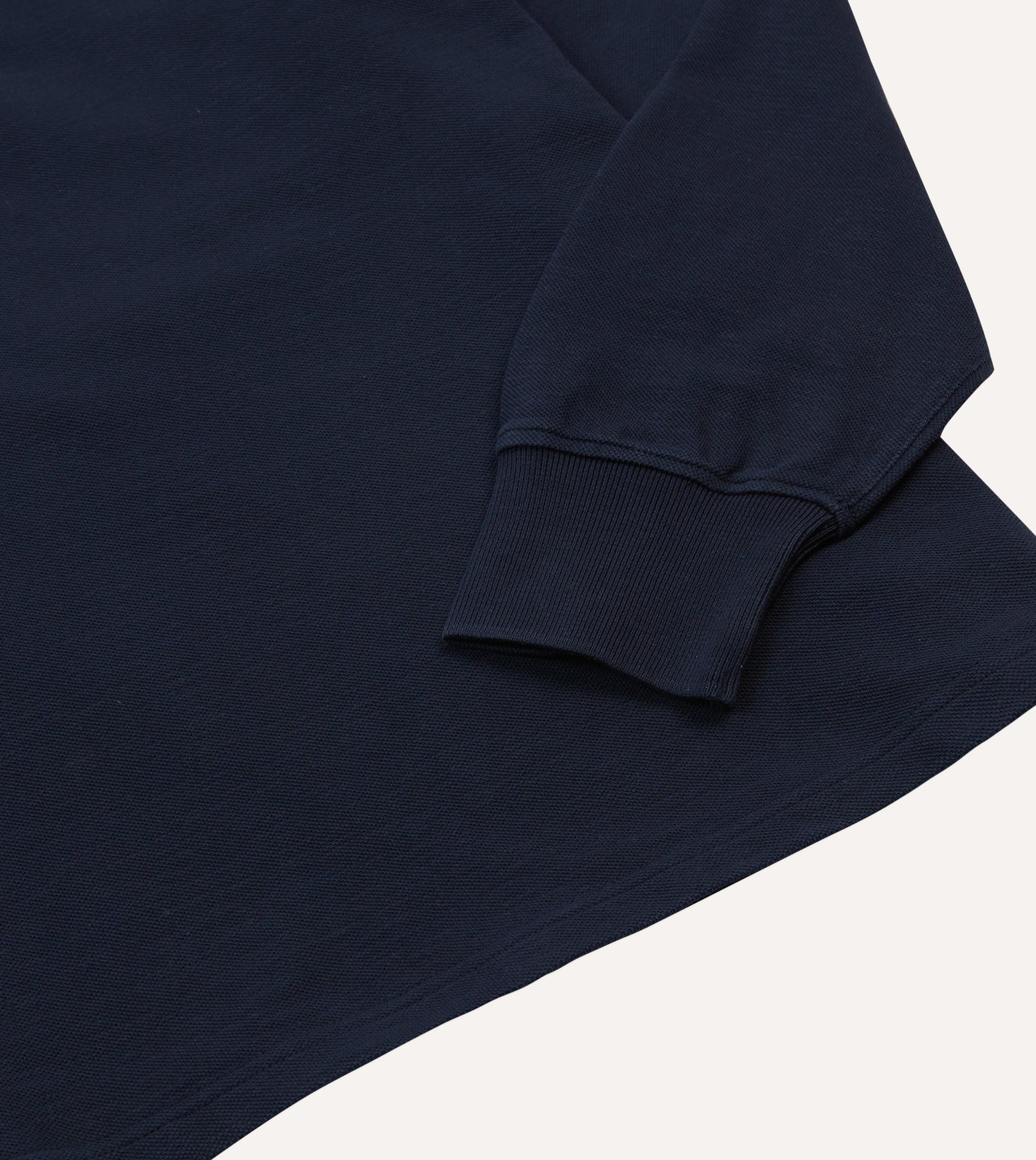 Drake's Pique Cotton Polo Shirt / Navy