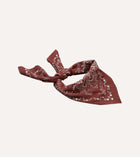 Drake's Paisley Print Cotton Bandana / Dark Red