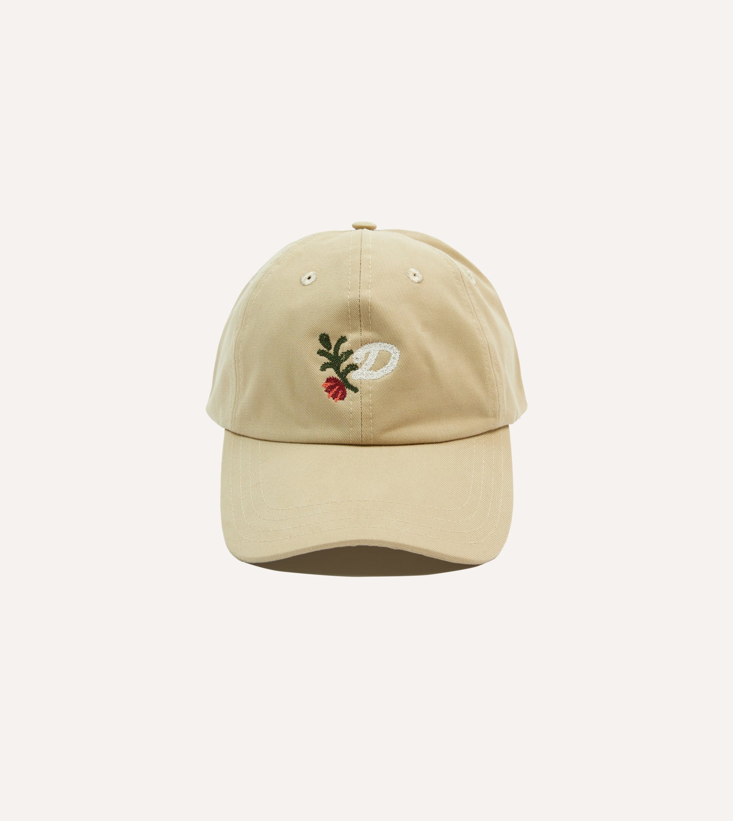 Drake's D Flower Baseball Cap / Sand
