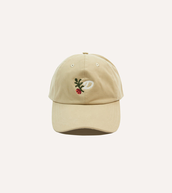 Drake's D Flower Baseball Cap / Sand