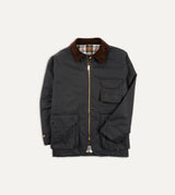 Drake's Waxed Coverall Jacket / Navy