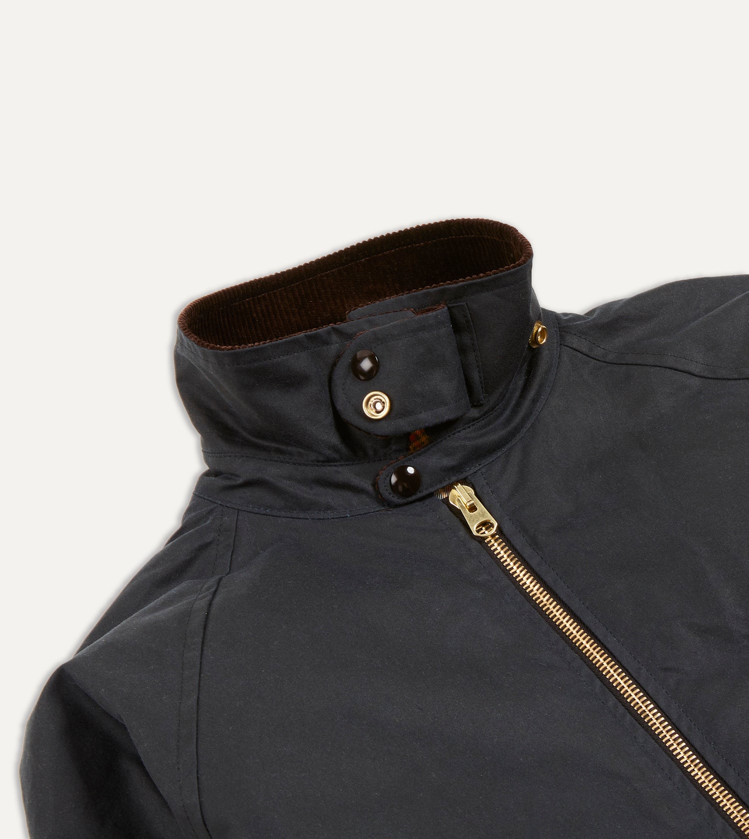 Drake's Waxed Coverall Jacket / Navy