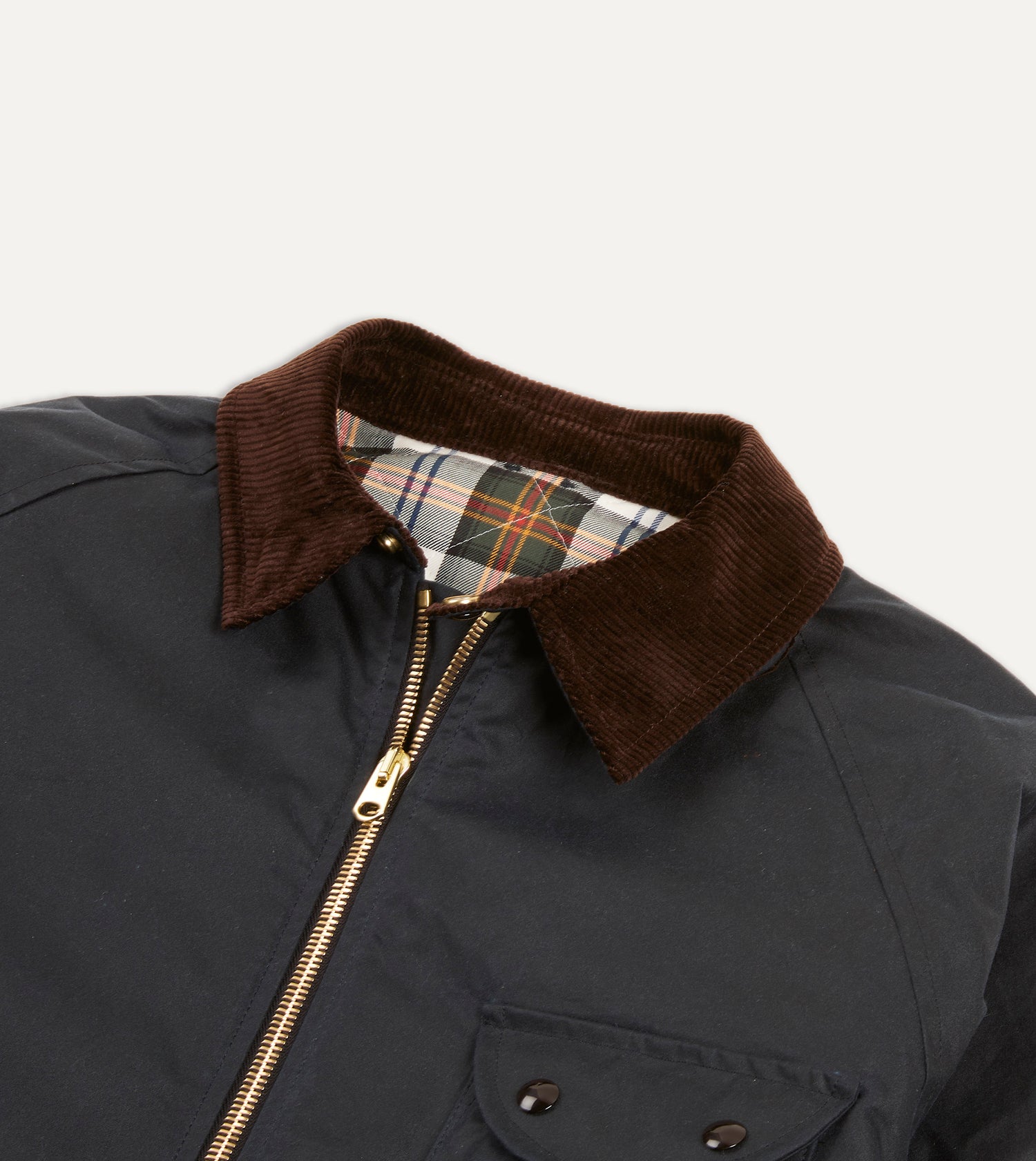 Drake's Waxed Coverall Jacket / Navy