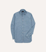 Drake's Chambray Button-Down Shirt / Bleach Blue