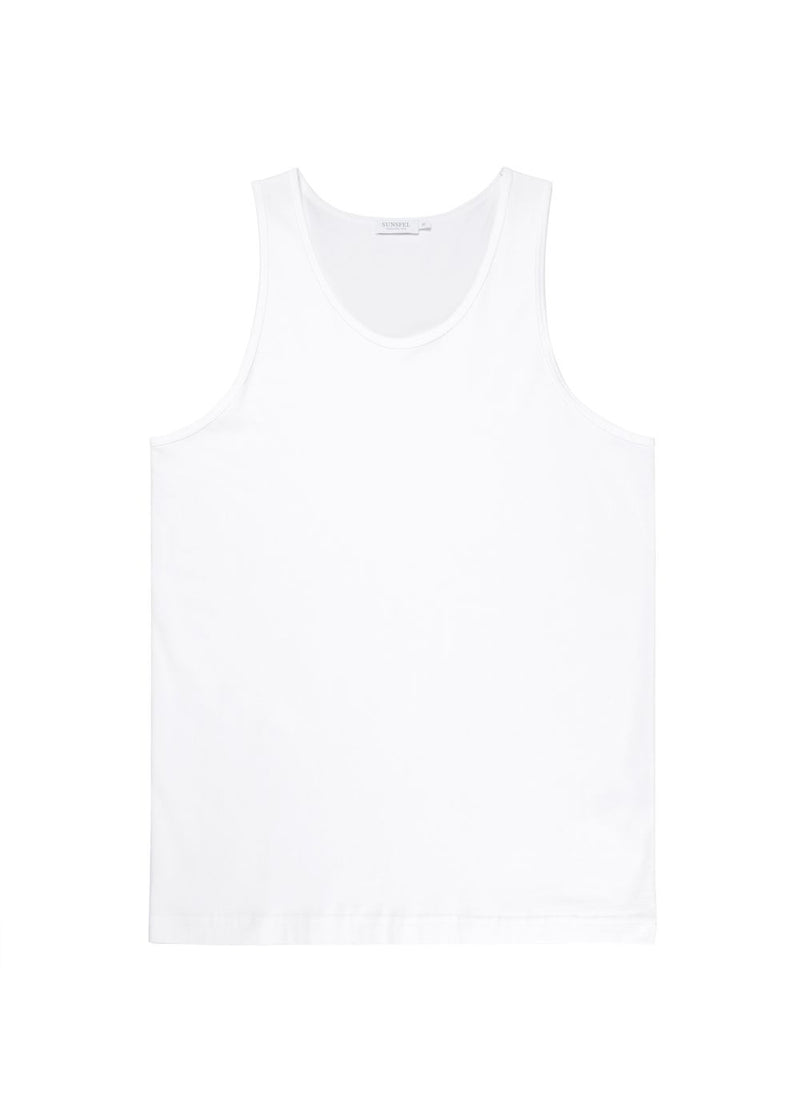 Sunspel Superfine Cotton Vest / White