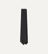 Drake's Pure Cashmere Solid Tipped Tie / Grey