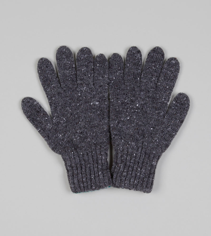 Drake´s Donegal Merino Knitted Gloves / Grey
