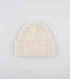 Drake's Donegal Ribbed Merino Beanie / Neutral