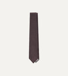 Drake's Mini Polo Motif Silk Tie / Burgundy