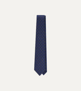 Drake's Medallion Silk Tie / Indigo
