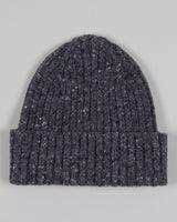 Drake's Donegal Ribbed Merino Beanie / Unshin Grey