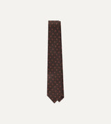 Drake's Mini Square Pattern Tie / Brown