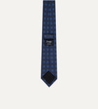 Drake's Medallion Silk Twill Madder Tie / Navy & Blue