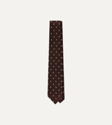 Drake's Curved Pattern Tie / Brown