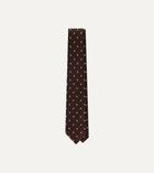 Drake's Curved Pattern Tie / Brown