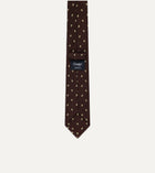 Drake's Curved Pattern Tie / Brown