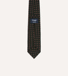 Drake's Diamond Print Wool Tie / Black