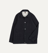 Drake's Moleskin Raglan Work Coat / Navy