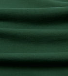 Drake's Striped Rib Sweatshirt / Green & Ecru