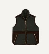 Drake's Casentino Fleece Vest / Dark Green
