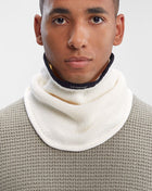Ribbed 100% Merino wool neck warmer Adjustable neckline Logo detailing in front Art. 15CMAC304A 005509A Col 103 / Gauze White C.P. Company Extra Fine Merino Wool Snood / Gauze White