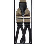 Viola Milano Classic Width Braces Braid Ends / Polka Dot Taupe