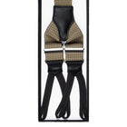 Viola Milano Classic Width Braces Braid Ends / Polka Dot Taupe