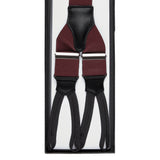 Viola Milano Classic Width Braces Braid Ends / Solid Burgundy