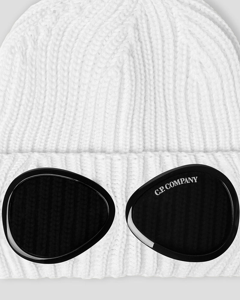 Cp company white beanie sale
