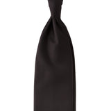 Viola Milano Solid Woven Selftipped Silk Tie / Black