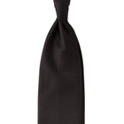 Viola Milano Solid Woven Selftipped Silk Tie / Black