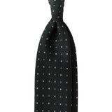 Viola Milano Mix Floral Selftipped Silk Tie / Forest