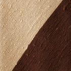 Viola Milano Block Stripe Handrolled Woven Shantung Tie / Brown/Sand