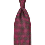 Viola Milano Floral Pattern Selftipped Silk Tie / Rose Mix
