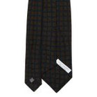 Viola Milano Milanese Floral Printed Italian Wool Tie / Navy/Verde