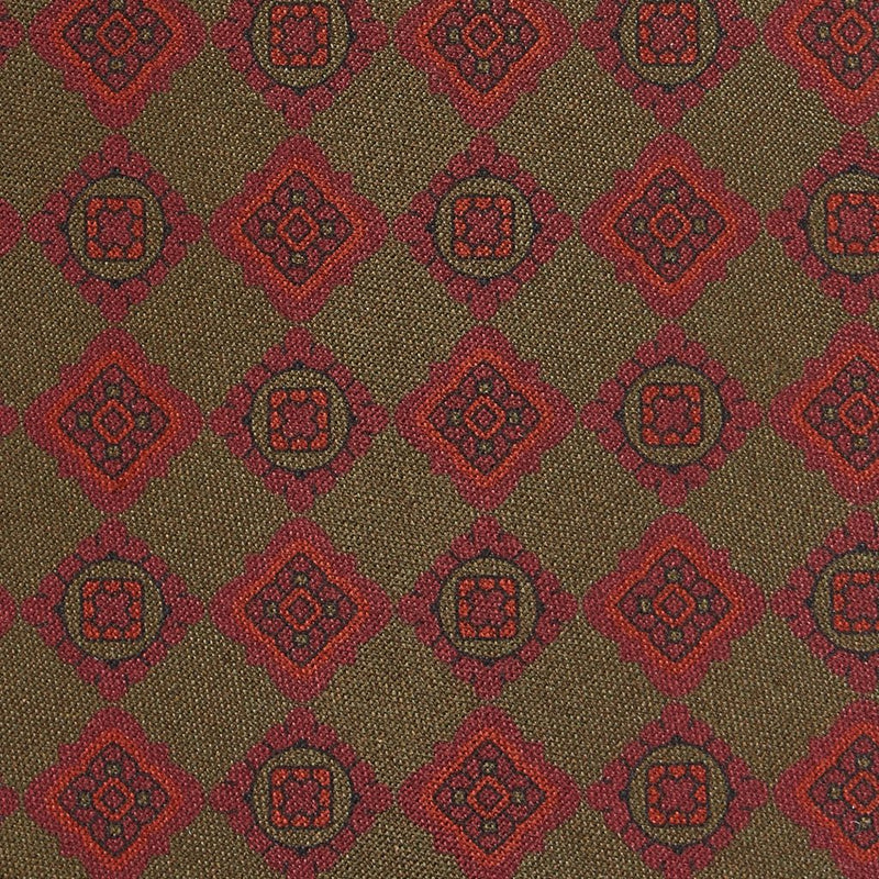 Viola Milano Artisan Flower Selftipped Silk Tie / Forest Mix