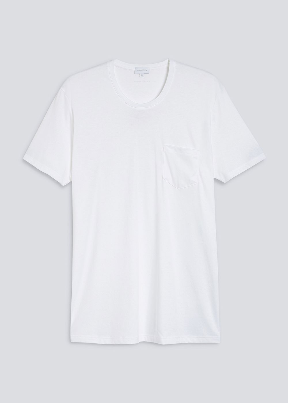 Mey Story T-shirt Round Neck With Breast Pocket White