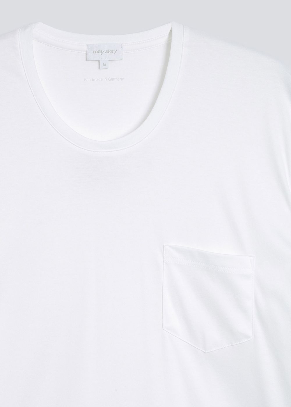 Mey Story T-shirt Round Neck With Breast Pocket White