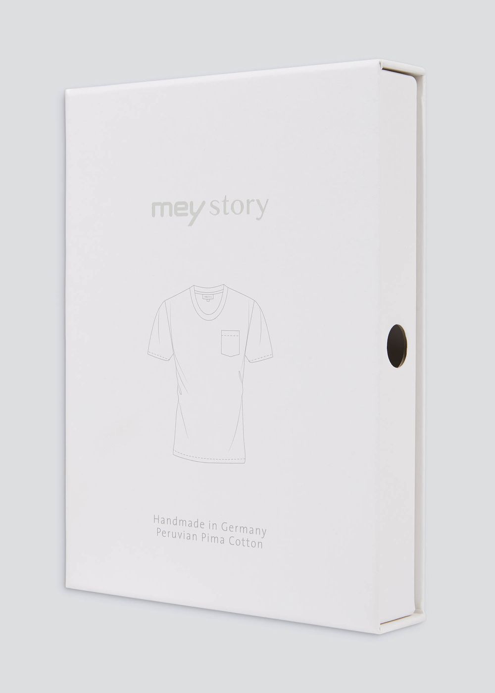 Mey Story T-shirt Round Neck With Breast Pocket White