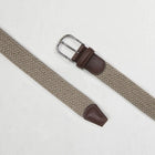 Anderson's Braided Strech Belt With D-Ring Buckle / Light Beige