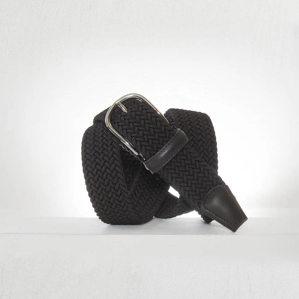 Anderson's Braided Strech Belt With D-Ring Buckle / Dark Brown