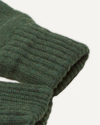 Drake's Lambswool Knit Gloves / Green