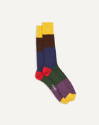 Drake's Multi Cotton Sports Socks / Yellow