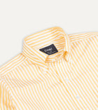 Drake's Bengal Stripe Poplin Button-Down Shirt / Yellow